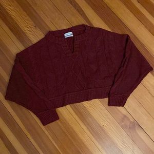 Urban Outfitter Maroon Cropped Sweater